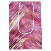 Girly Pink Pearl Rose Mittlere Geschenktüte (Rückseite)