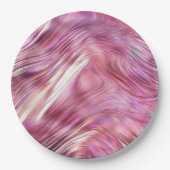 Girly Pink Pearl Rose Pappteller (Vorderseite)