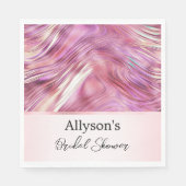 Girly Pink Pearl Rose Serviette (Vorderseite)