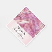 Girly Pink Pearl Rose Serviette (Ecke)