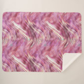 Girly Pink Pearl Rose Sherpadecke (Vorderseite (Horizontal))