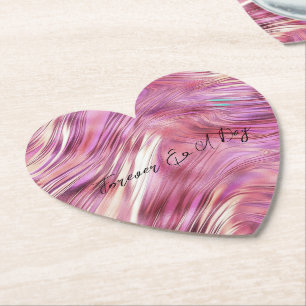 Girly Pink Perle Roségold Glam Untersetzer