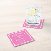 Girly Pink Personalisiert Chic Wedding Untersetzer (Vor Ort)