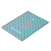 Girly Pink Personalisiert Modern Notizblock (Linke Seite)