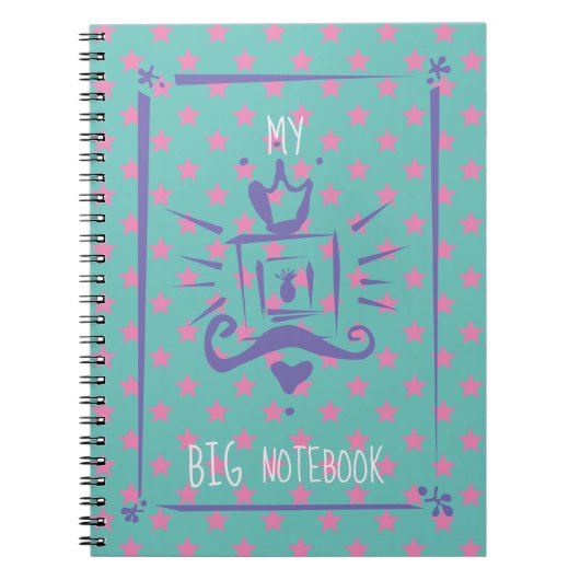 Girly Pink Personalisiert Modern Notizblock (Vorderseite)