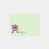 Girly Pink Pig Bonjour Post-it Klebezettel (Vorderseite)