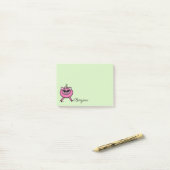 Girly Pink Pig Bonjour Post-it Klebezettel (Auf Schreibtisch)