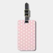 Girly Pink Polka Dot Gepäckanhänger (Vorderseite vertikal)
