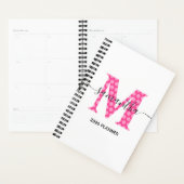 Girly Pink Polka Dot Monogram Planer (Anzeige)