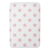 Girly Pink Polka Dots Badematte (Vorderseite Vertikal)