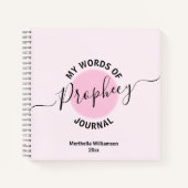 Girly Pink Prophetic Wordjournal Notizblock (Vorderseite)