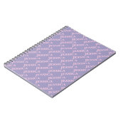 Girly Pink & Purple Name Feminine Office Notizblock (Linke Seite)