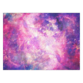 Girly Pink Purple Space Nebula Galaxy Tischdecke (Vorderseite (Horizontal))