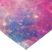 Girly Pink Purple Space Nebula Galaxy Tischdecke (Schrägansicht)