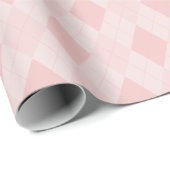 Girly Pink Raute Diamond Pattern Geschenkpapier (Rolleneckpunkt)