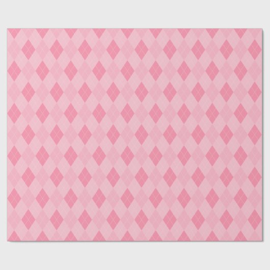 Girly Pink Raute Diamond Pattern Geschenkpapier (Flach)