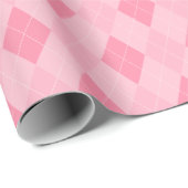 Girly Pink Raute Diamond Pattern Geschenkpapier (Rolleneckpunkt)
