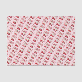 Girly Pink Red Coquette Cherry Seidenpapier