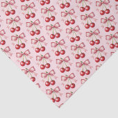 Girly Pink Red Coquette Cherry Seidenpapier (Ausschnitt)