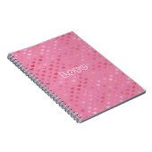 Girly Pink Red Hearts Ombre Notizblock (Rechte Seite)