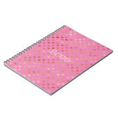 Girly Pink Red Hearts Ombre Notizblock (Linke Seite)