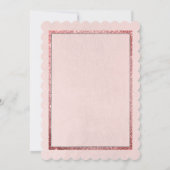 Girly pink Rosa Gold Silbergold Glitzer Sweet 16 Einladung (Rückseite)