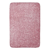 Girly Pink Rose Glitzer Sparkle Badematte (Vorderseite Vertikal)