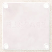 Girly Pink Rose Glitzer Sparkle Glasuntersetzer (Rückseite)