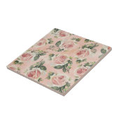 Girly Pink Rose Tile Fliese (Seite)