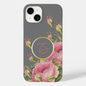 Girly Pink Roses Case-Mate iPhone Hülle (Rückseite)
