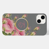 Girly Pink Roses Case-Mate iPhone Hülle (Rückseite (Horizontal))