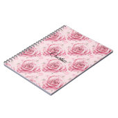 Girly Pink Roses Floral Notizblock (Linke Seite)