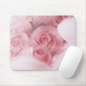 Girly Pink Roses und Feathers Mouse Pad Mousepad (Mit Mouse)