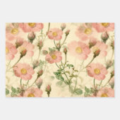 Girly Pink Rustic stilvolle Bouquets Geschenkpapier Set (Vorderseite 3)