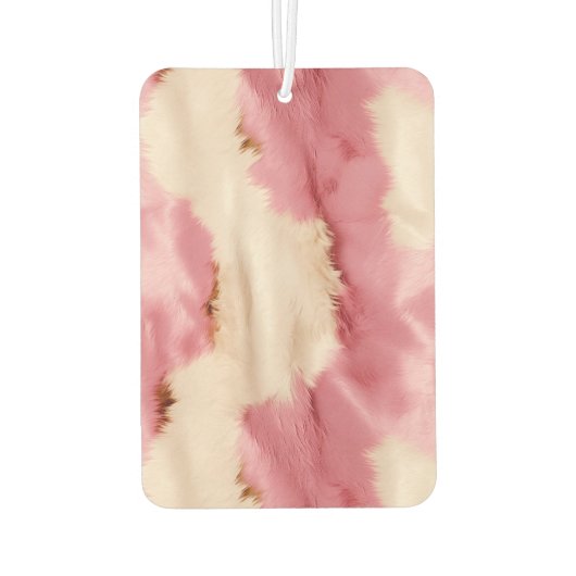 Girly Pink Schwarz-weiß Gold Cowhide Autolufterfrischer (Rückseite)