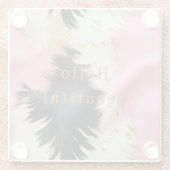 Girly Pink Schwarz-weiß Gold Cowhide Glasuntersetzer (Rückseite)