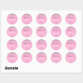 Girly Pink Silver Glitzer Glitzern Herzlich Willko Runder Aufkleber (Blatt)