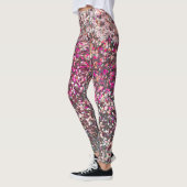 Girly Pink Silver Gold Glitzer Sequin Glam Leggings (Links)