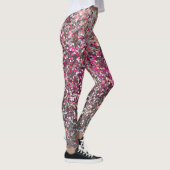Girly Pink Silver Gold Glitzer Sequin Glam Leggings (Rechts)