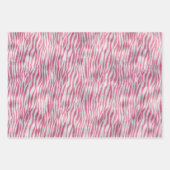 Girly Pink Silver Zebra Print Geschenkpapier Set (Vorderseite)