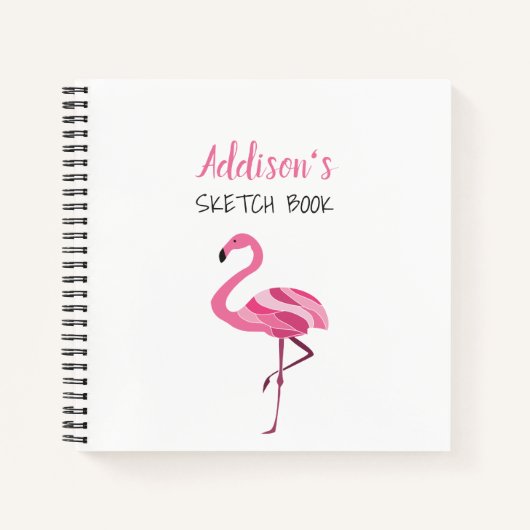 Girly Pink Sketchbook Notizblock (Vorderseite)
