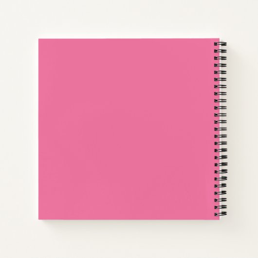 Girly Pink Sketchbook Notizblock (Rückseite)