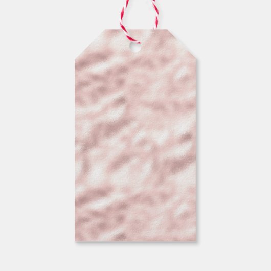 Girly Pink Sparkle Glitzer Geschenkanhänger (Rückseite)