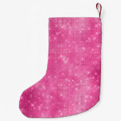 Girly Pink Sparkle Kleiner Weihnachtsstrumpf (Rückseite)