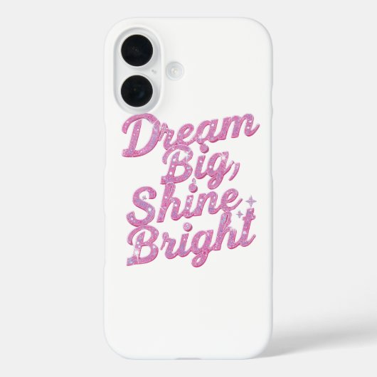 Girly Pink Sparkle Motivational Quote Case-Mate iPhone Hülle (Rückseite)