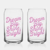 Girly Pink Sparkle Motivational Quote Dosenglas (Vorderseite)