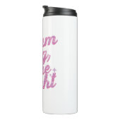 Girly Pink Sparkle Motivational Quote Thermosbecher (Nach rechts gedreht)