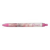 Girly Pink Sparkle Office School Writing Kugelschreiber (Vorderseite)