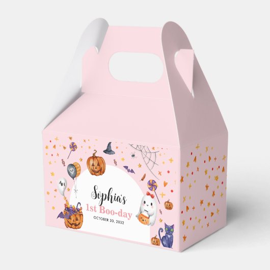 Girly Pink Spooky Halloween Geburtstag Geschenkschachtel (Vorderseite)
