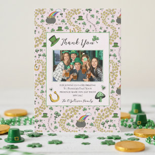 Girly Pink St Patricks Irish Dankeschön Karte